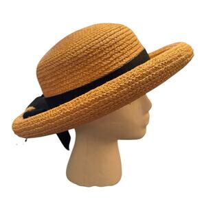 Callanan Resort Ribbon Band  Natural Fiber Straw Hat One Size